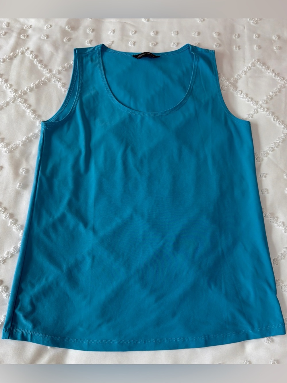 Slinky Brand Bright Blue Non Wrinkle Travel Tank Top Women’s Size Small 7472-M14